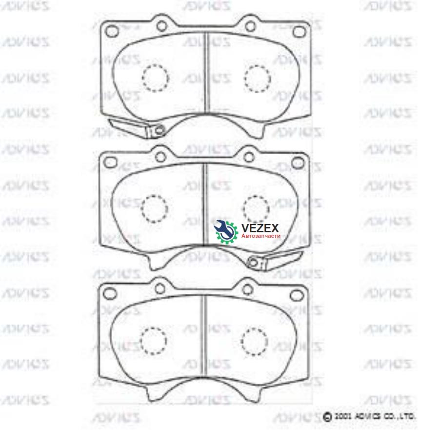 ADVICS Колодки ADVICS A1N011 ( SN119P, 04465-04070, 04465-35290, 04465-60320, 4605A481,