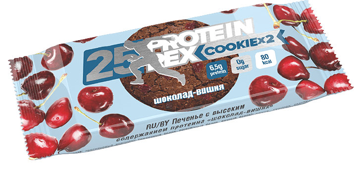 

Печенье ProteinRex протеиновое шоколад-вишня 50 г
