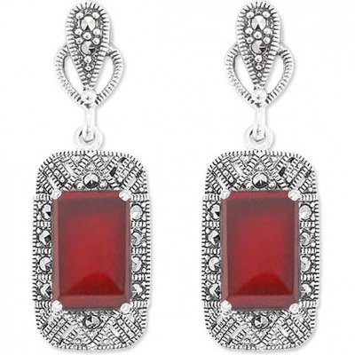 

Серьги с опалами и марказитами из серебра Марказит HE850-11672, HE850-11672