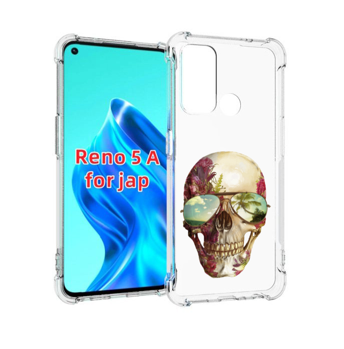 

Чехол MyPads Череп с очками для Oppo Reno 5A, Прозрачный, Tocco