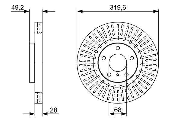 

Тормозной диск BOSCH 0986479V60