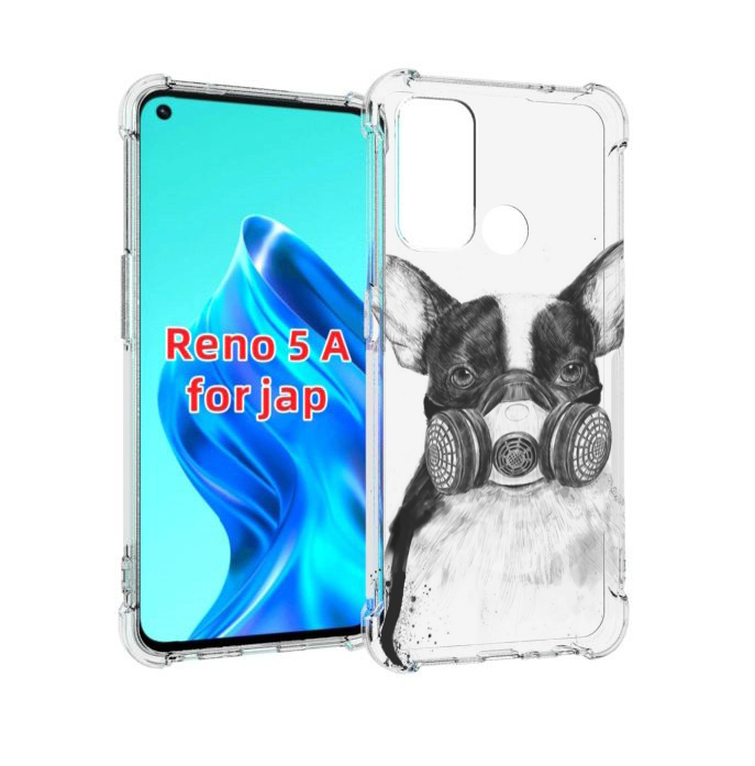 

Чехол MyPads Французский бульдог для Oppo Reno 5A, Прозрачный, Tocco