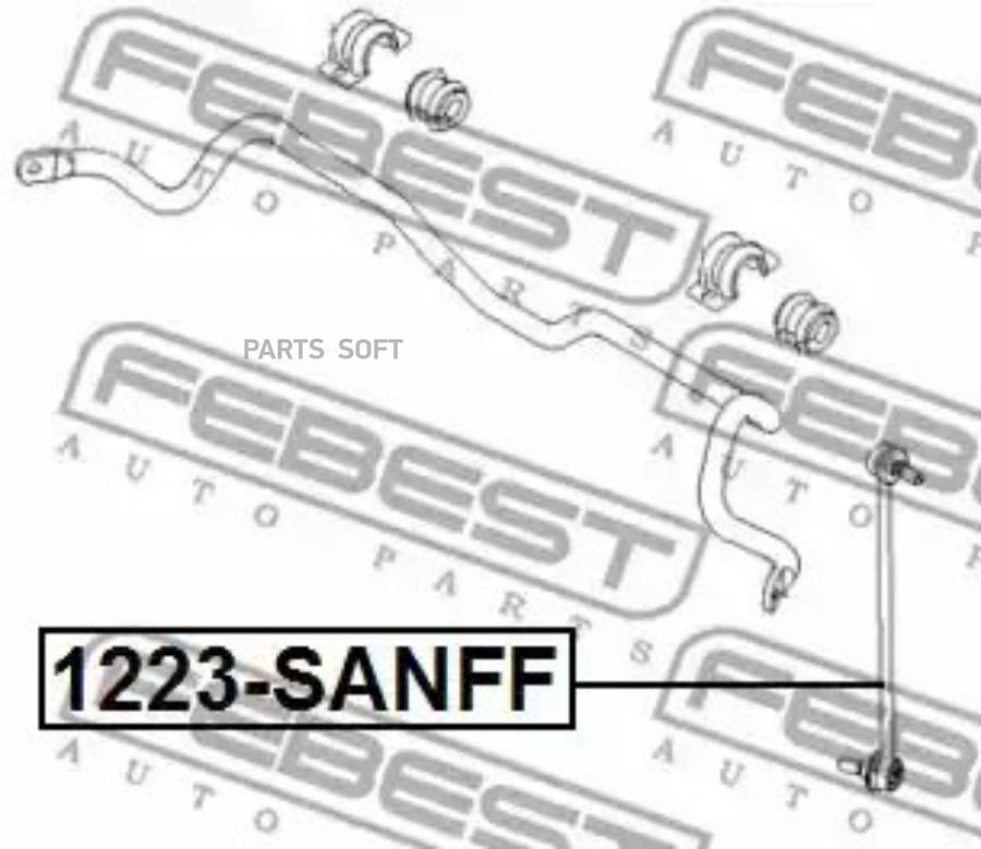 

FEBECT 1223SANFF 1223-SANFF_тяга стабилизатора переднего!\ Hyundai Santa Fe DM 12>