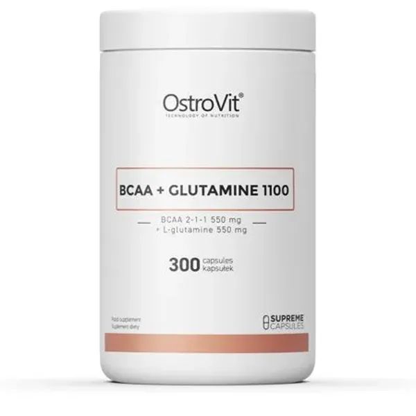 ОстроВит БЦАА + Глутамин OstroVit Supreme Capsule BCAA + Glutamine 1100 mg, 300 капсул