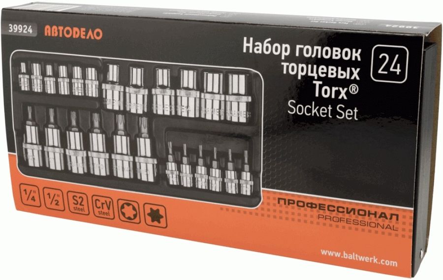 

Набор головок АВТОDЕЛО 39924, 24 предмета