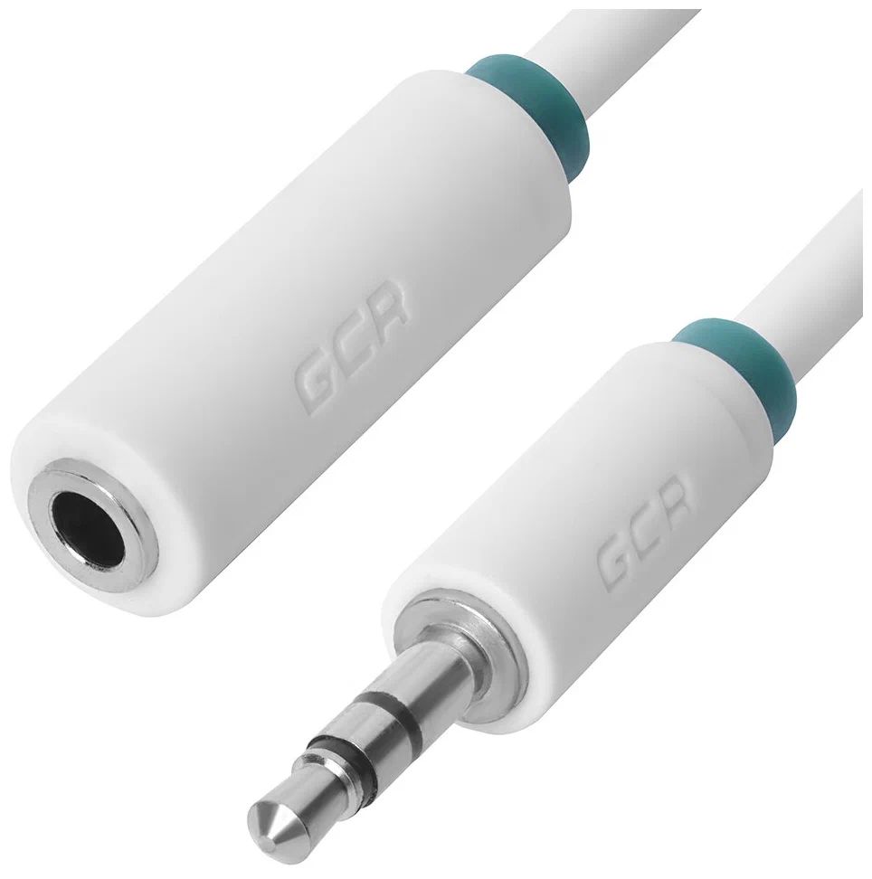 

Удлинитель GCR Premium аудио 10.0 m jack 3,5 mm / jack 3,5 mm белый, ультрагибкий, M/F