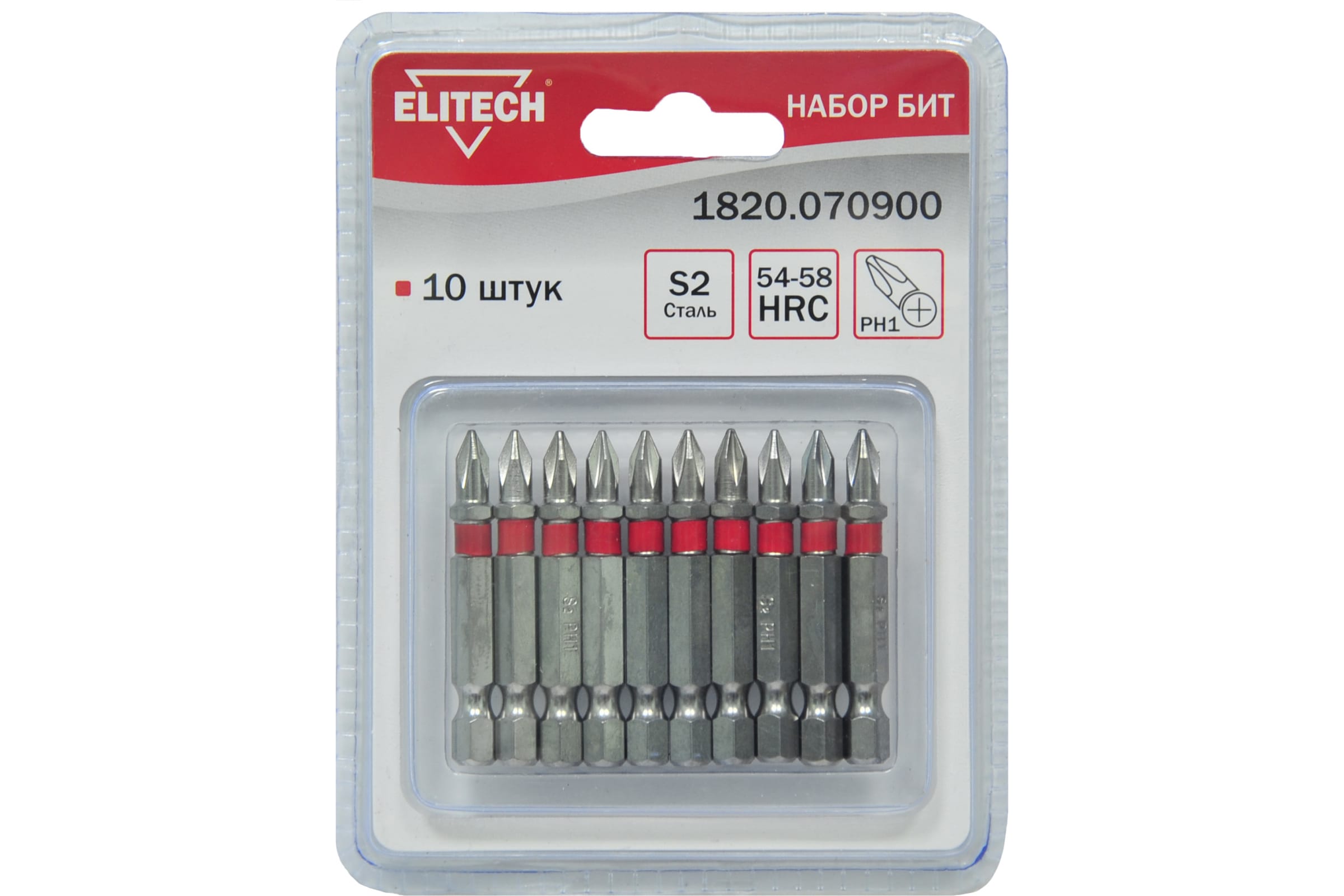 

Набор бит Elitech 1820.070900, 10шт