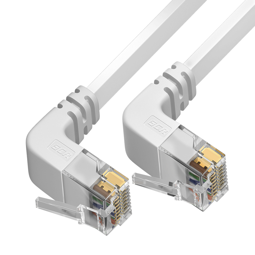 Патч-корд GCR RJ-45 - RJ-45 вилка-вилка 1м () белый