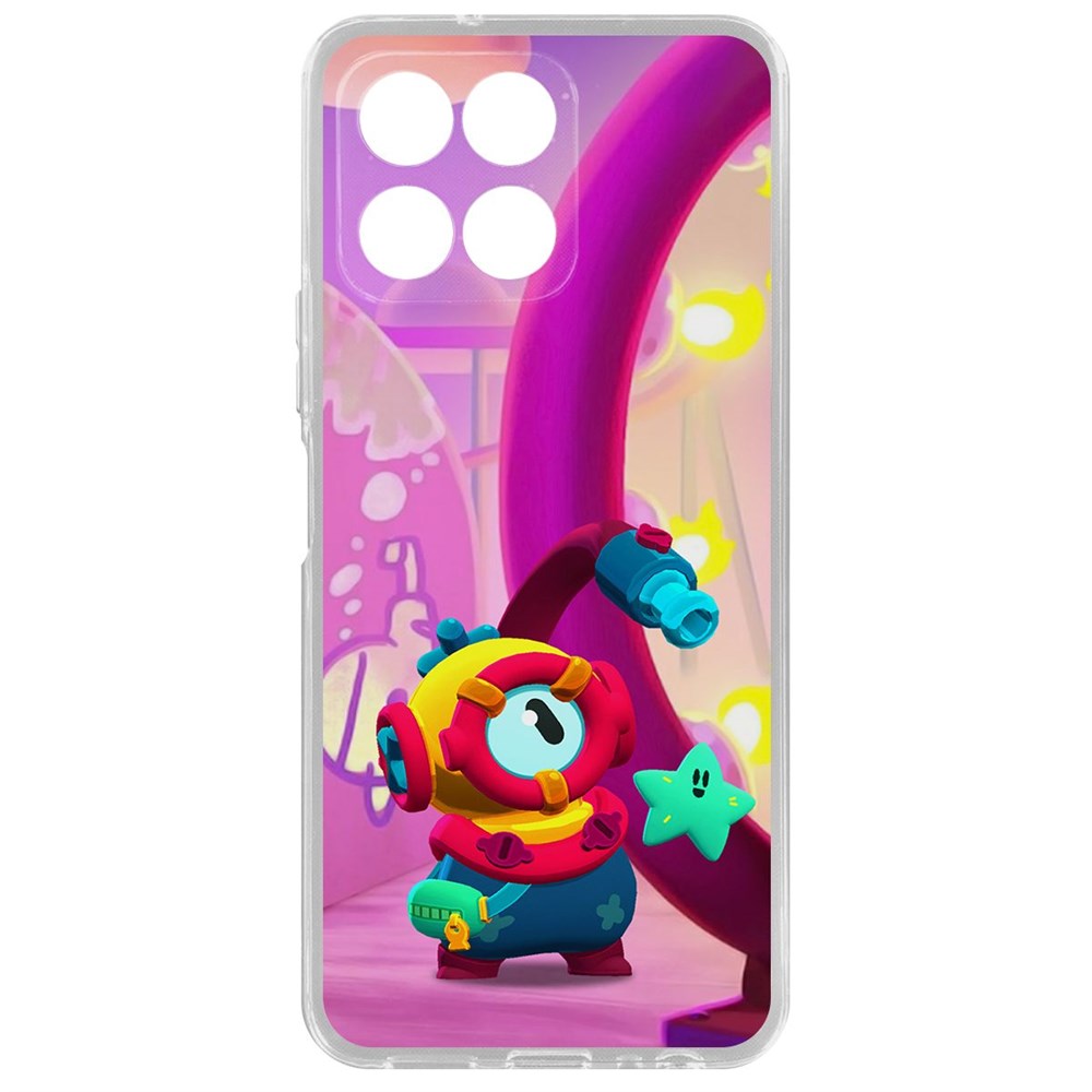 

Чехол-накладка Brawl Stars-Отис для Honor X8 5G, Прозрачный