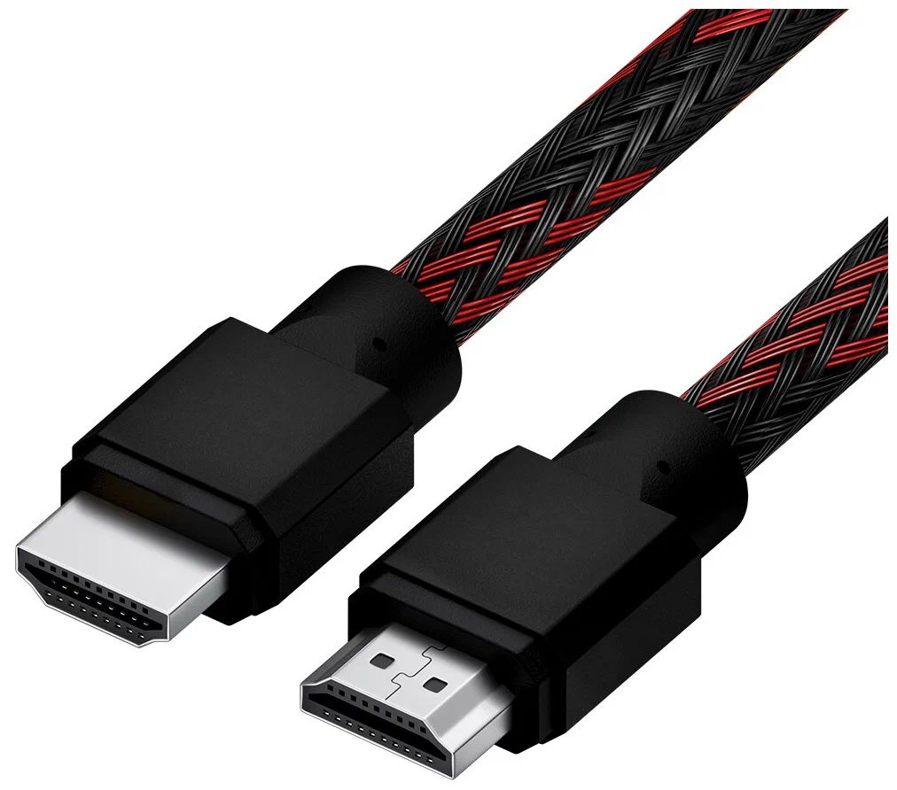 

Кабель 2.0 м HDMI, BICOLOR черно-красный нейлон, Ultra HD, 4K 60 fps 60Hz/5K*30Hz, 3D, Черный;красный, 4PH-R90019