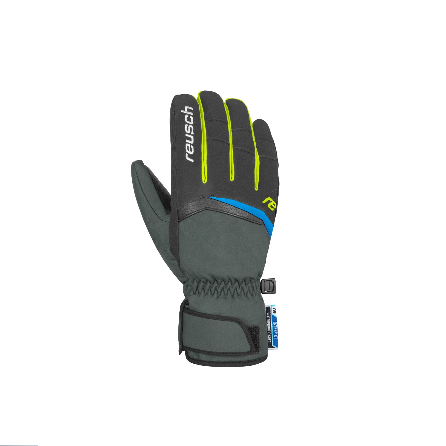 фото Перчатки reusch balin r-tex® xt, dark granite/safety yellow, 10 inch