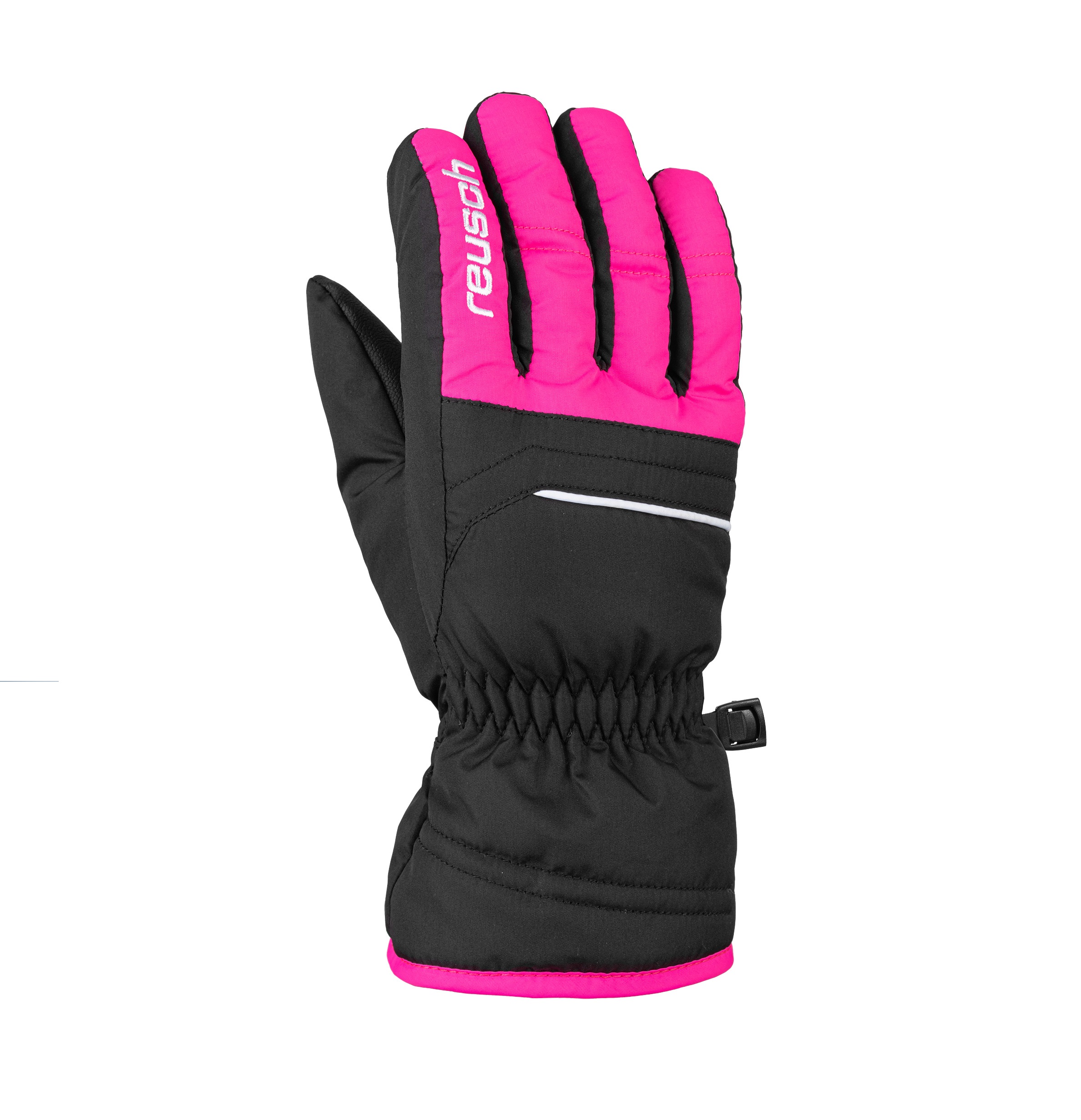 

Перчатки Reusch Alan, black/pink glo, 5.5 Inch, Черный;розовый, Alan