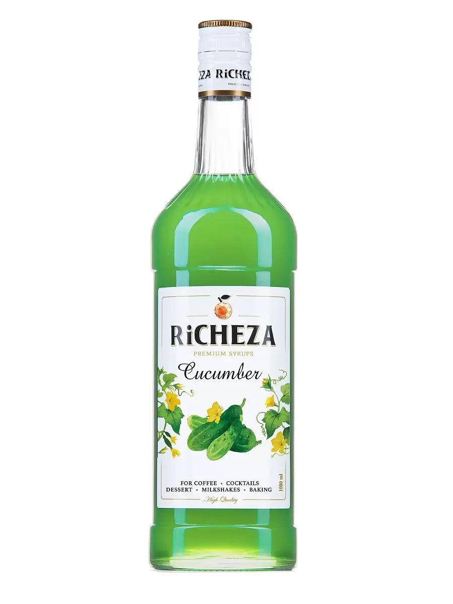 Сироп для кофе и коктейлей Огуречный 1 литр, RICHEZA