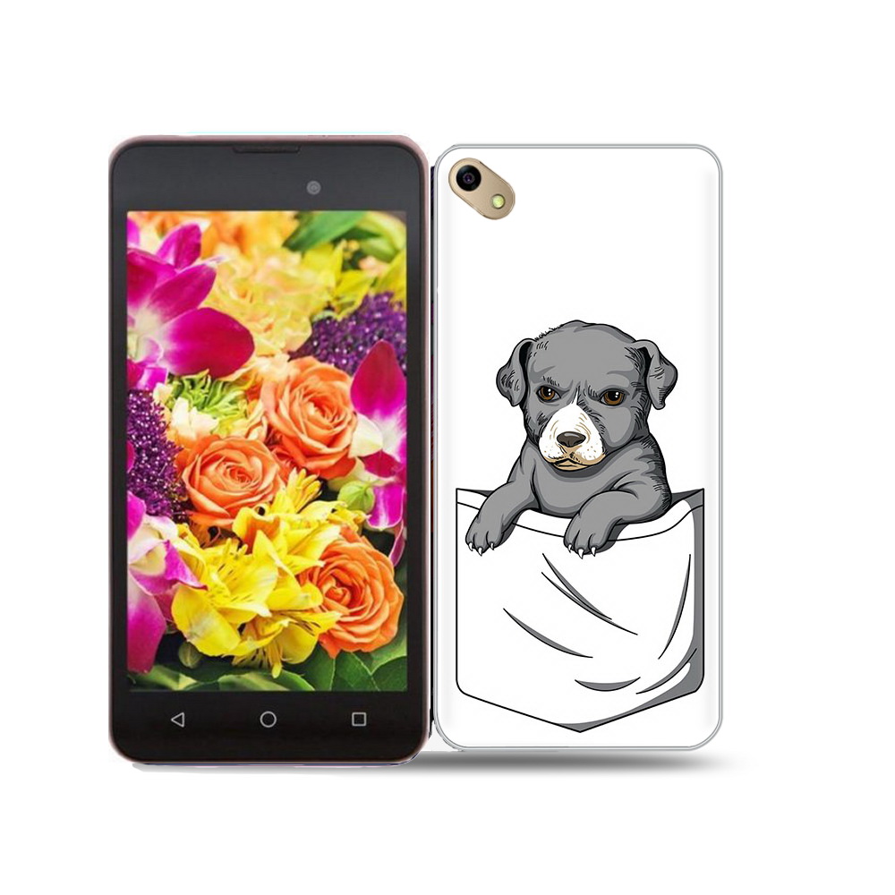 

Чехол MyPads Tocco для BQ 5035 собачка в кармане, Прозрачный, Tocco