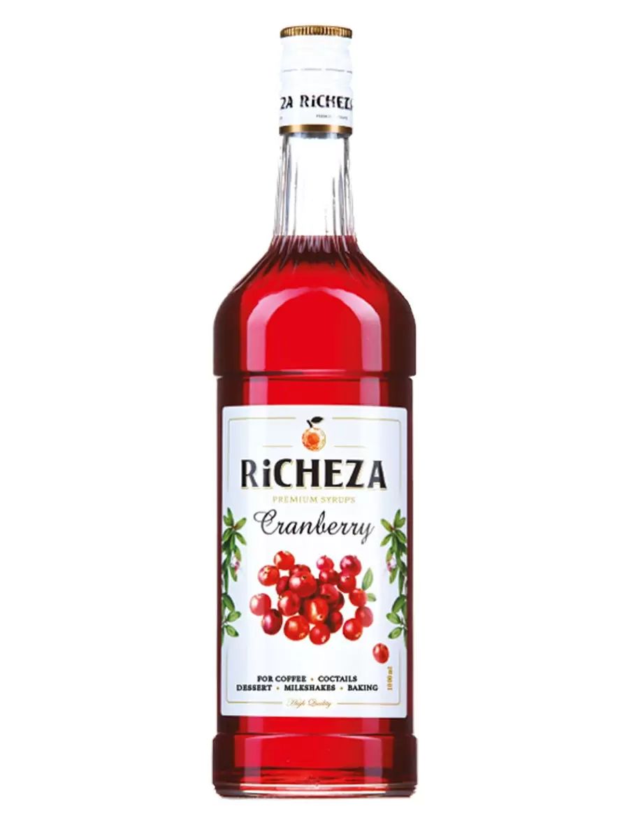 Сироп для кофе и коктейлей Клюква 1 литр RICHEZA 980₽