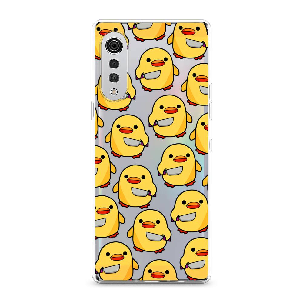 

Чехол на LG Velvet 4G "Утка с ножом", Прозрачный;желтый;оранжевый, 84450-1