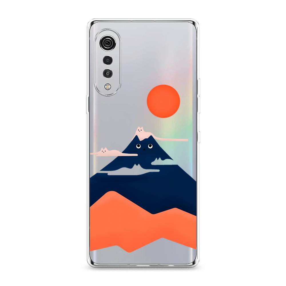 

Чехол на LG Velvet 4G "Кот-гора", Черный;оранжевый, 84450-4