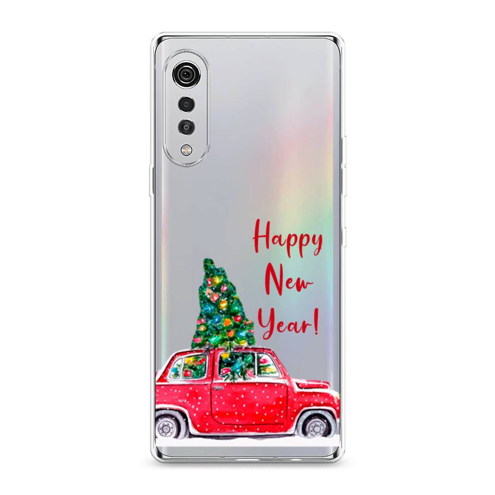 

Чехол на LG Velvet 4G "Happy New Year", Красный;зеленый, 84450-5