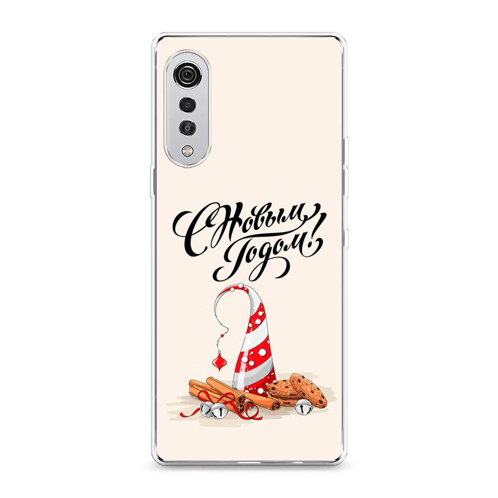 

Чехол на LG Velvet 4G "Подарки на Новый Год", Бежевый;красный;черный, 84450-5