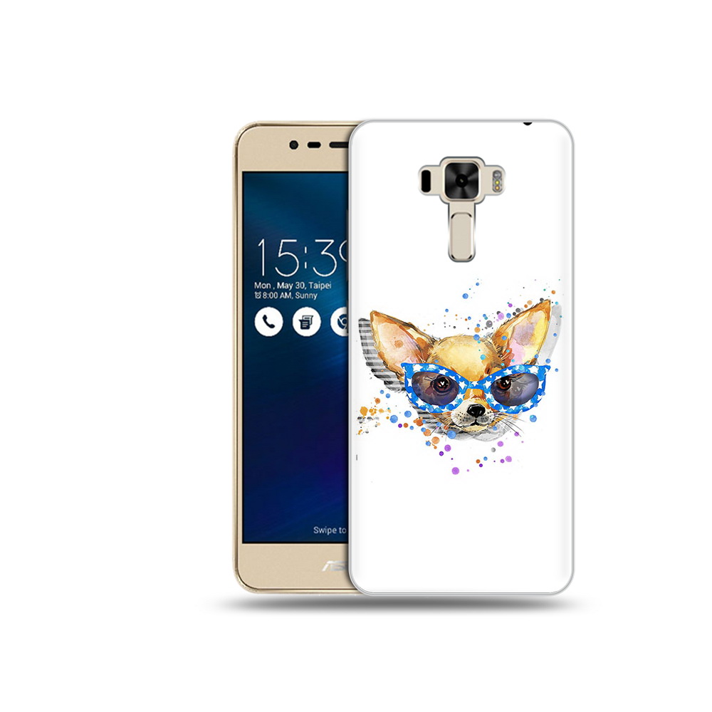 

Чехол MyPads Tocco для Asus ZenFone 3 чихуа-хуа в очках (PT40480.655.691), Прозрачный, Tocco