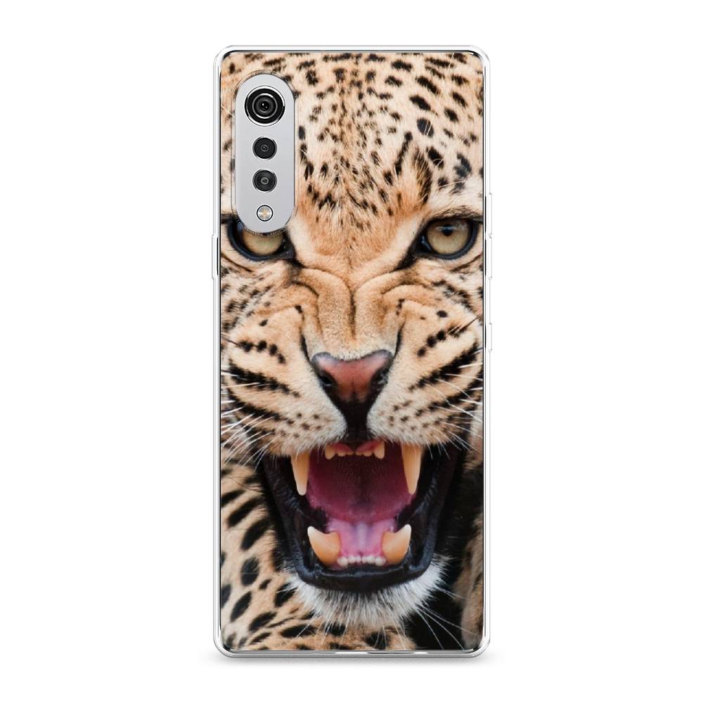

Чехол на LG Velvet 4G/5G "Леопард 3d", Бежевый;черный, 84450-6