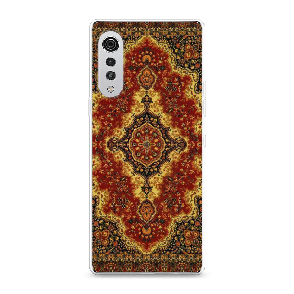 

Чехол на LG Velvet 4G "Ковер", Коричневый;золотистый;красный, 84450-3
