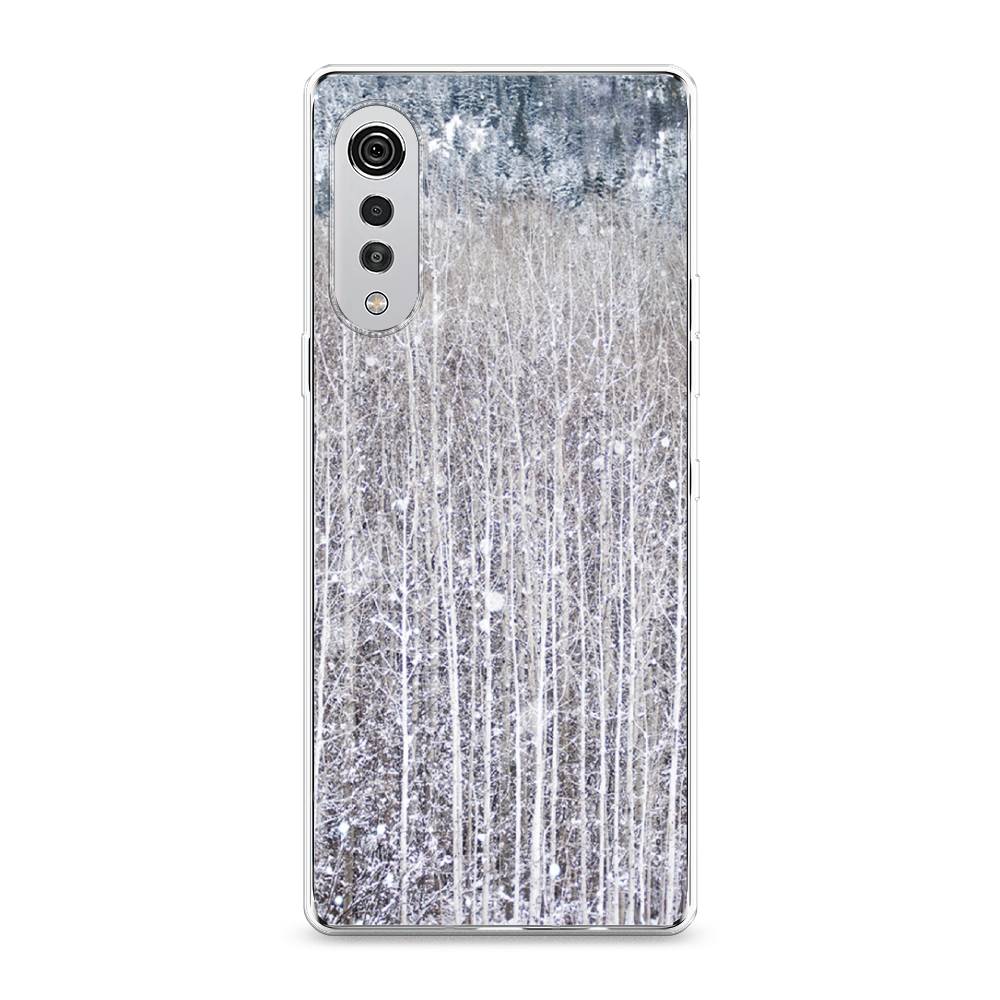 

Чехол на LG Velvet 4G "Снежный лес", Бежевый;серый;белый, 84450-5