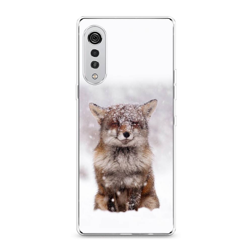 

Чехол на LG Velvet 4G "Зимняя лиса", Белый;серый;коричневый, 84450-1