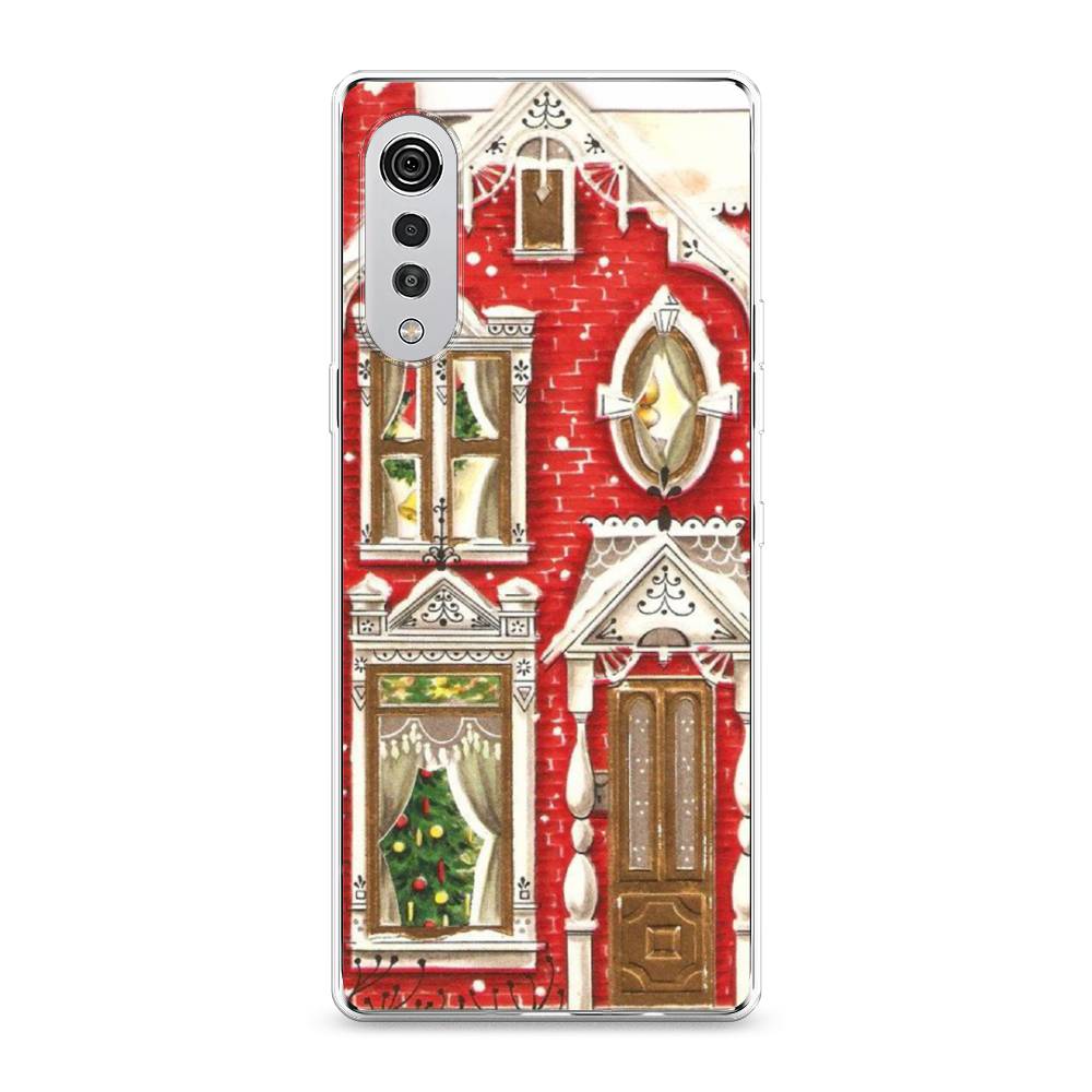 

Чехол на LG Velvet 4G "Пряничный домик", Белый;красный;зеленый, 84450-5