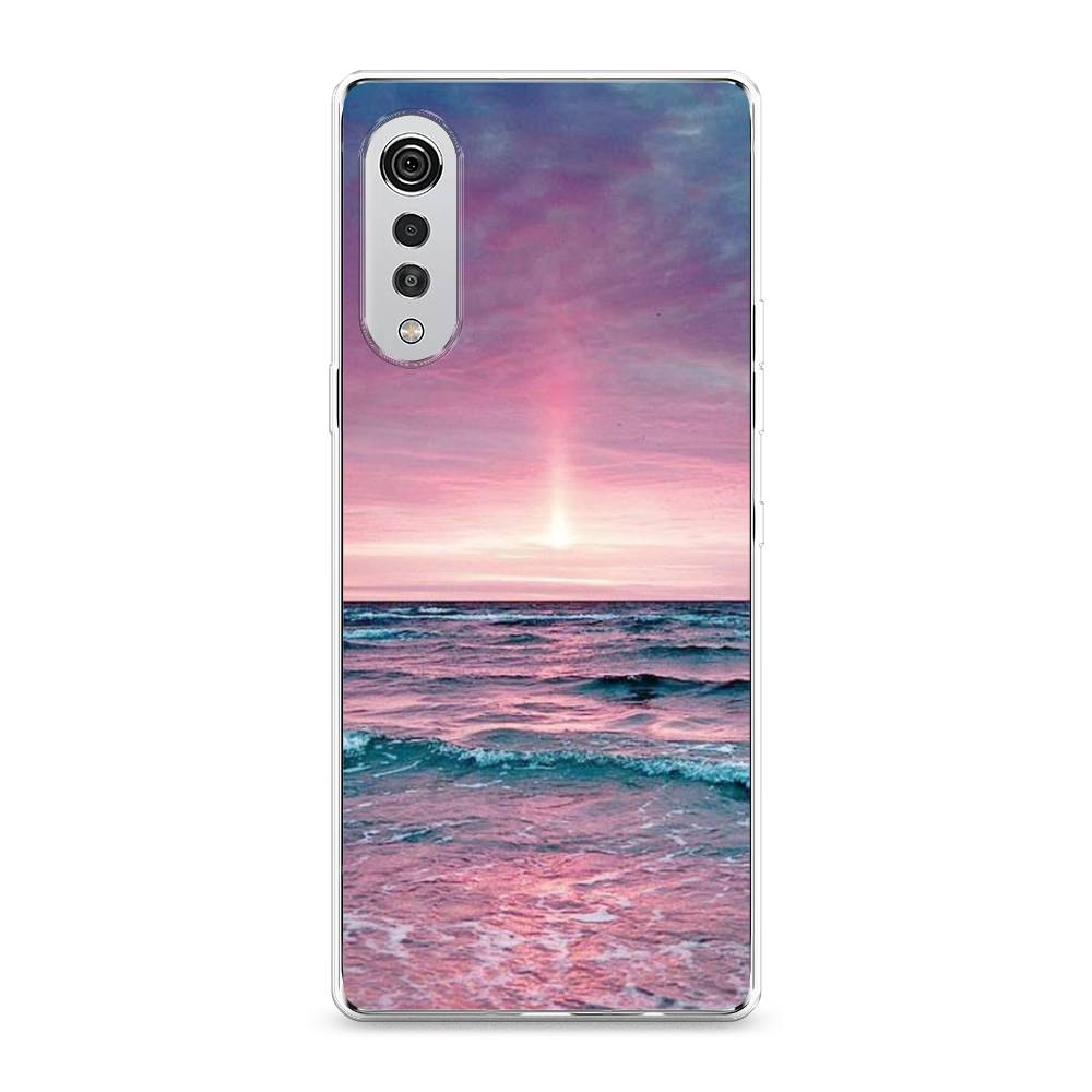 

Чехол на LG Velvet 4G "Восход 3", Розовый;голубой, 84450-2