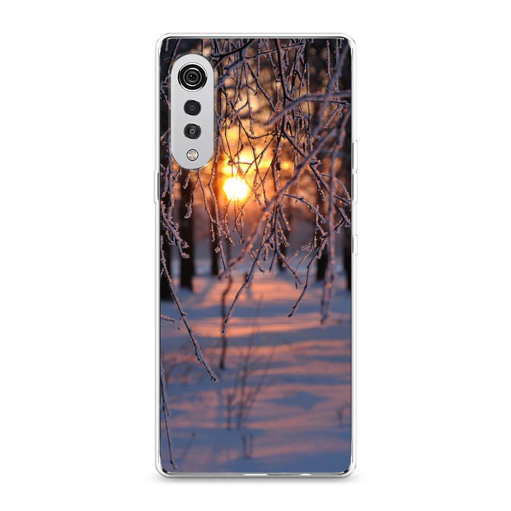 

Чехол на LG Velvet 4G "Зима 7", Оранжевый;розовый;черный, 84450-2