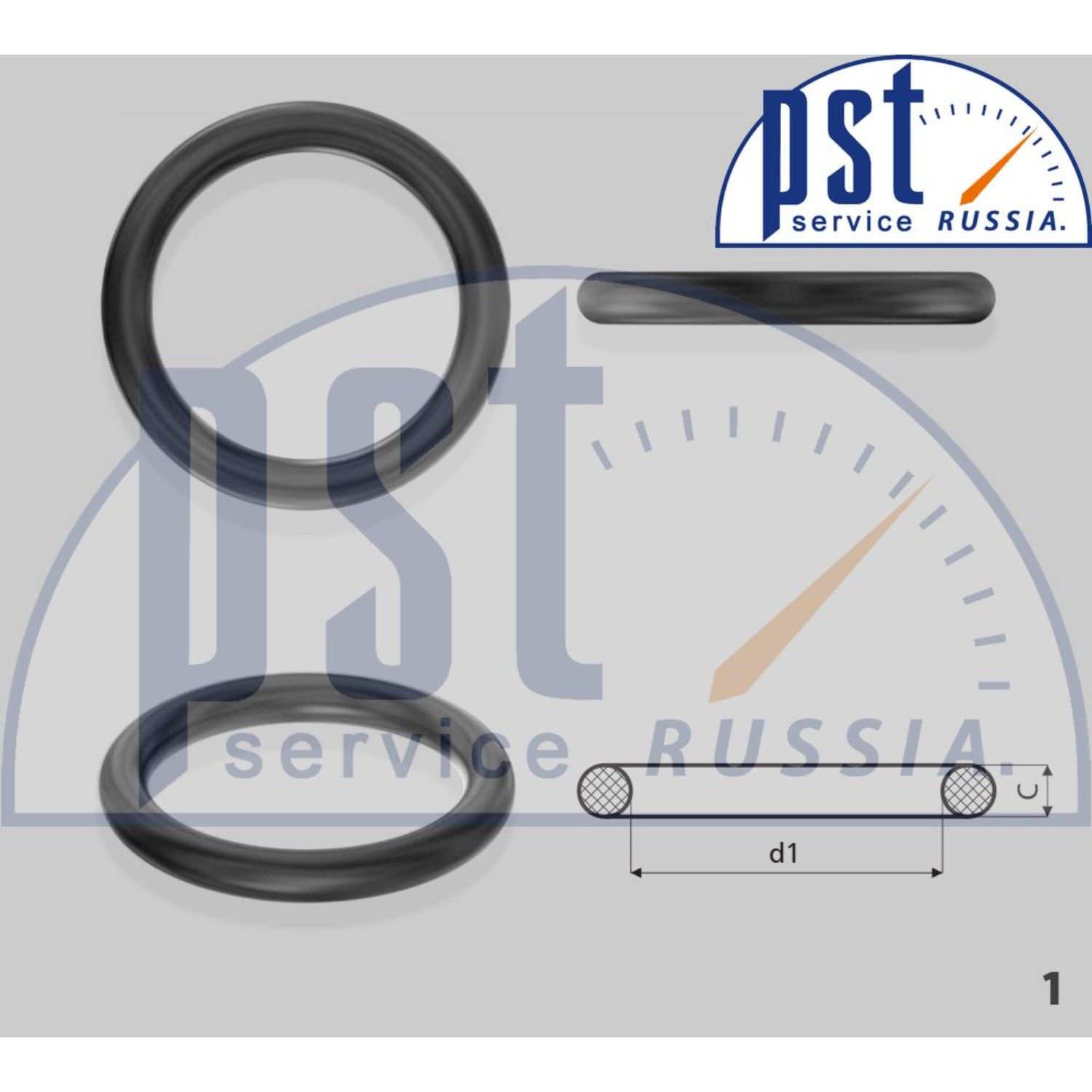 Кольцо резиновое круглого сечения PST RING-02925A 5 штук C-3,05 d1-37,00