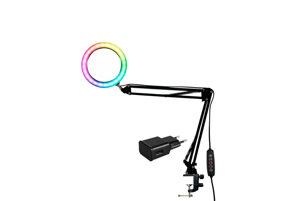 

Настольная лампа светильник RGB-NB2S20A 15 цветовых оттенков диаметр 20 см с адаптером, RGB-NB2S20A