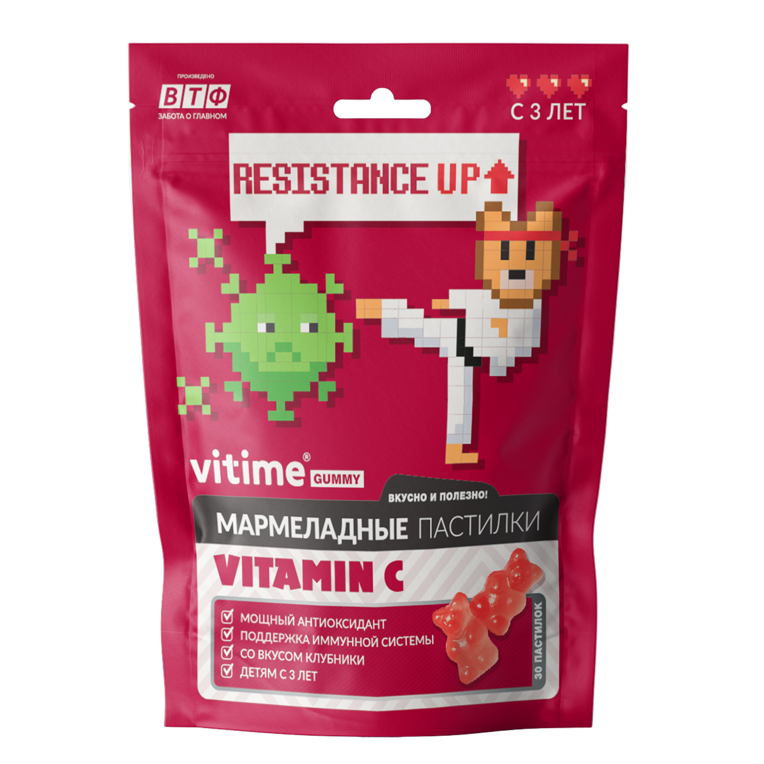 

VITime Мармеладные пастилки VITime с Витамином С, 30 шт.