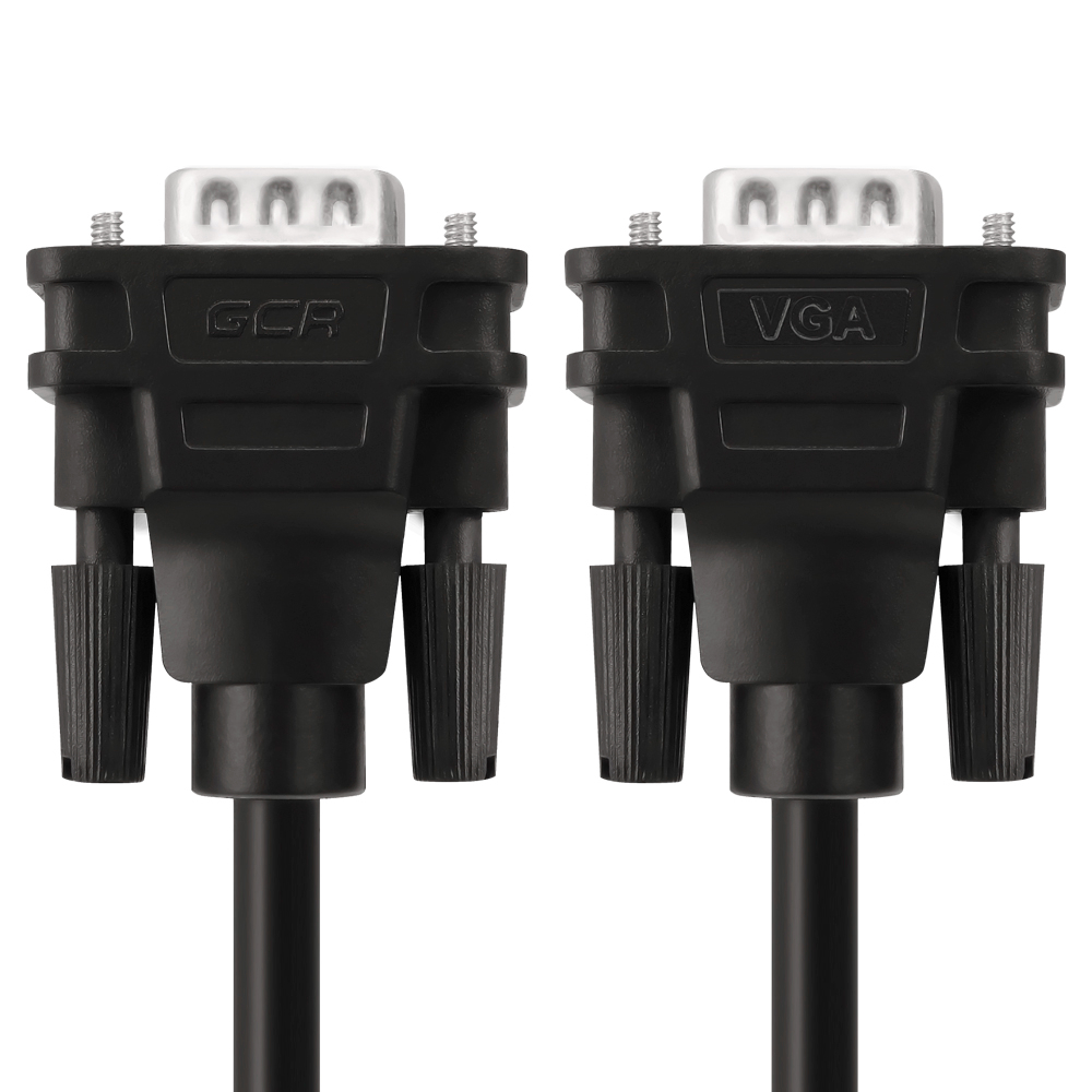 

Кабель GCR VGA-VGA вилка-вилка 0.5м черный, GCR-VM2VM1-0.5m