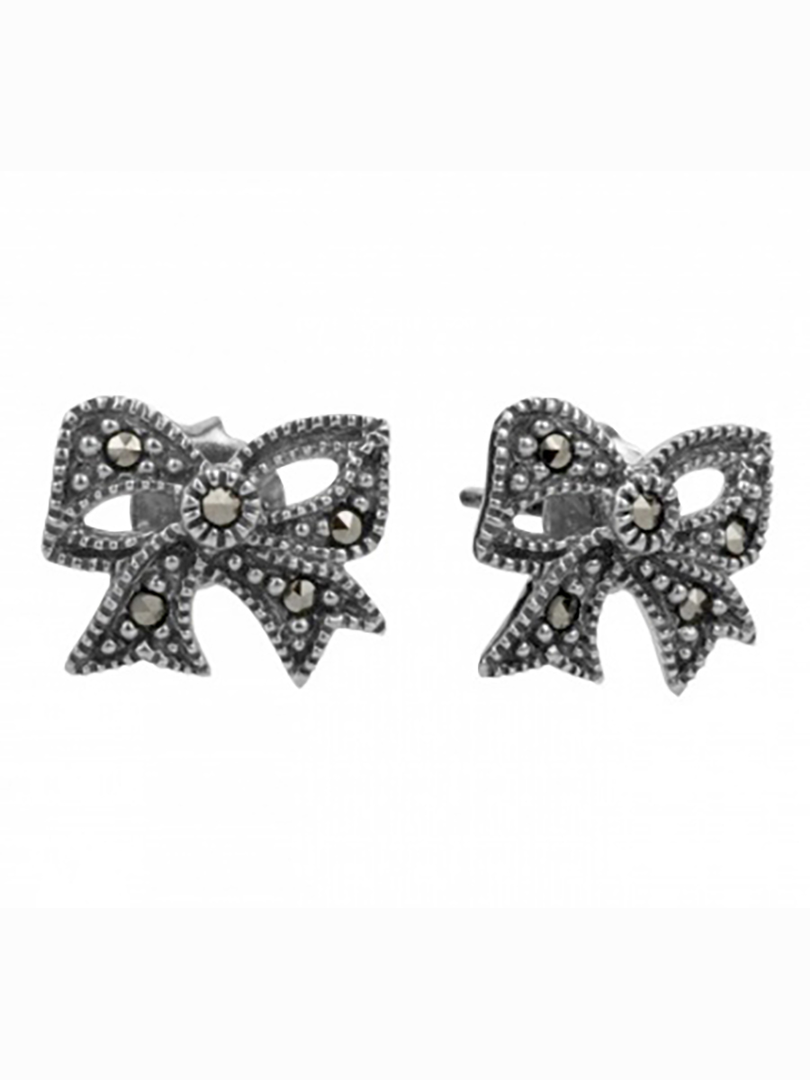 

Серьги Бантики с марказитами из серебра Марказит HE024-8574, HE024-8574