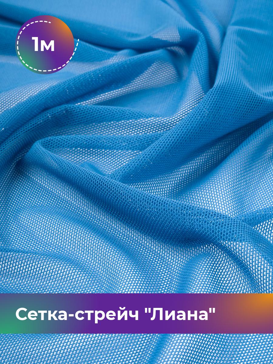 

Ткань Сетка-стрейч Лиана Shilla, отрез 1 м * 150 см, голубой 037, 5483433