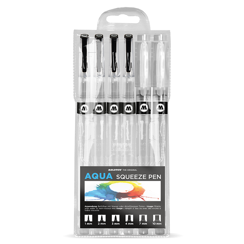 

Набор маркеров Molotow AQUA Squeeze Pen Basic-Set 2, AQUA Squeeze Pen Basic-Set 2 под заправку 727111