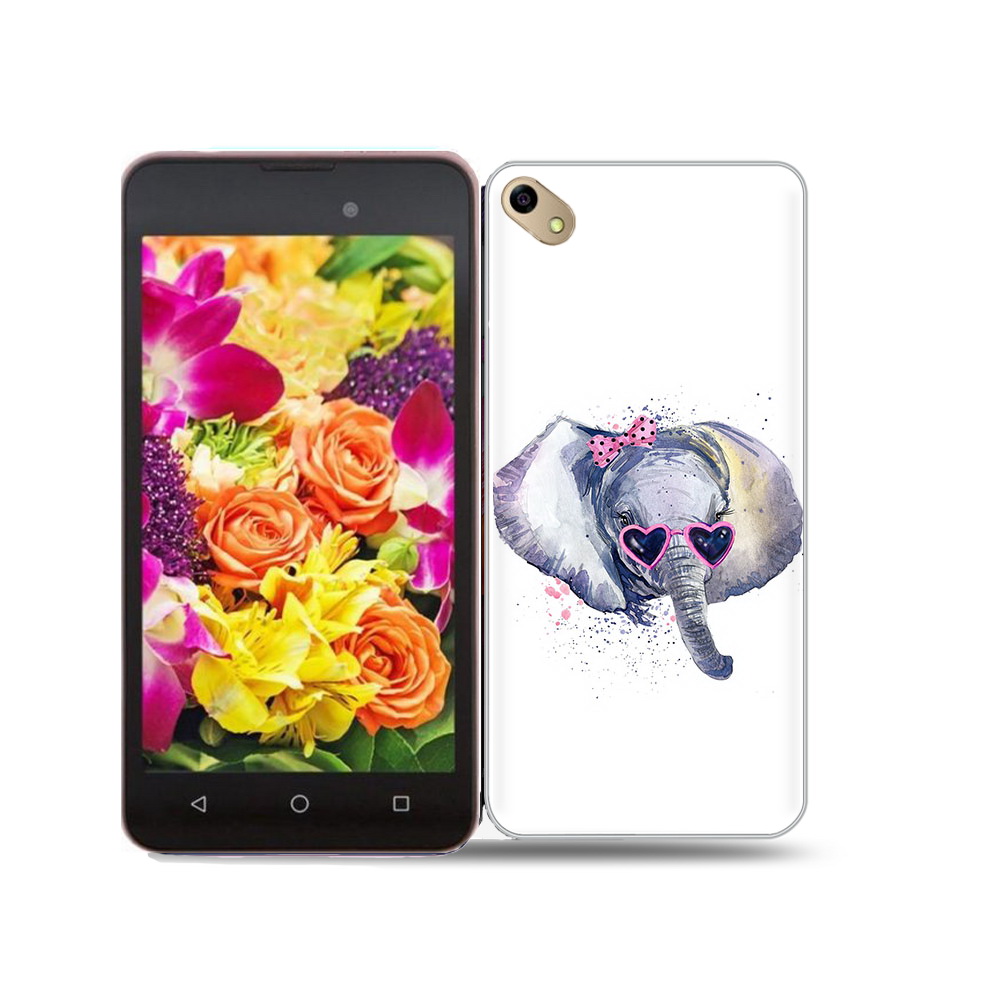 

Чехол MyPads Tocco для BQ 5035 слоник в очках, Прозрачный, Tocco