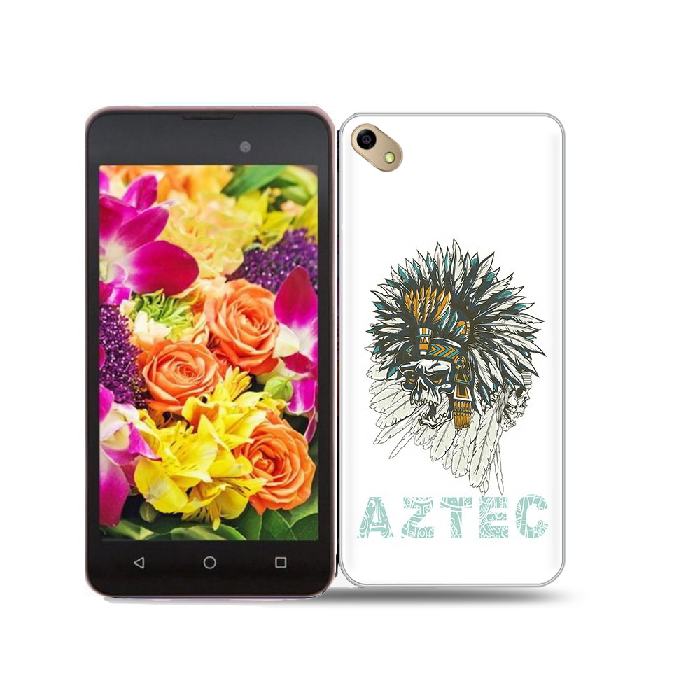 

Чехол MyPads Tocco для BQ 5035 скелет индеец, Прозрачный, Tocco