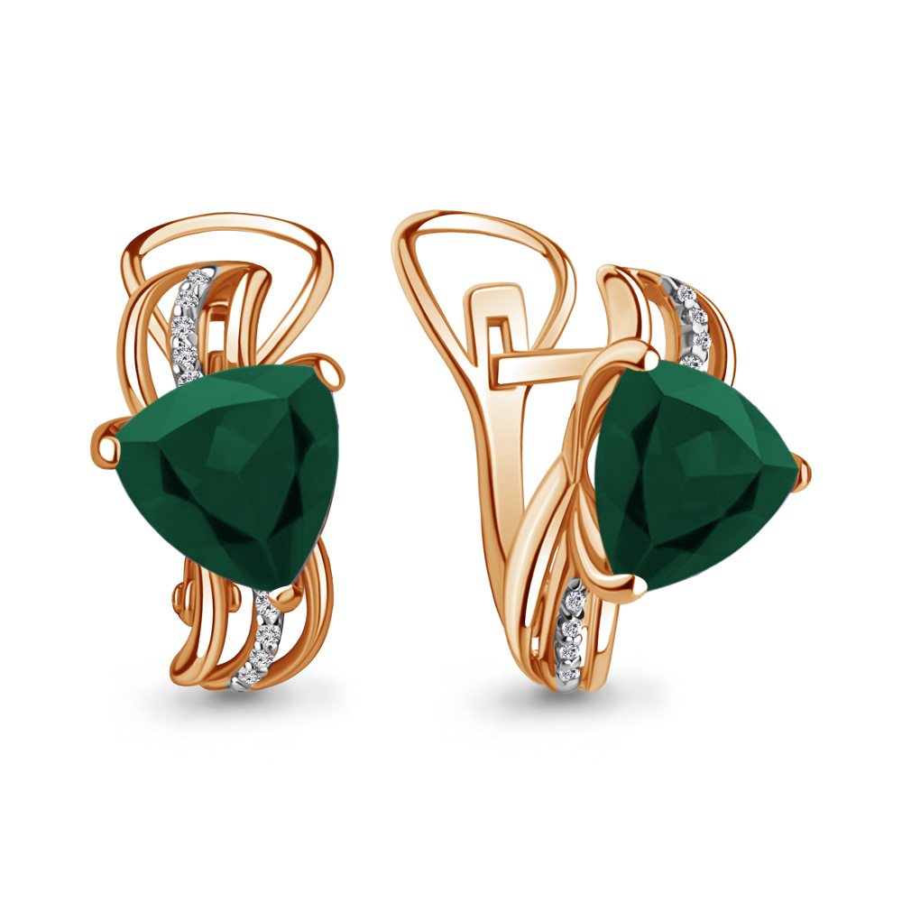

Серьги из серебра с агатом Aquamarine 4439109А_925_з, 4439109А_925_з