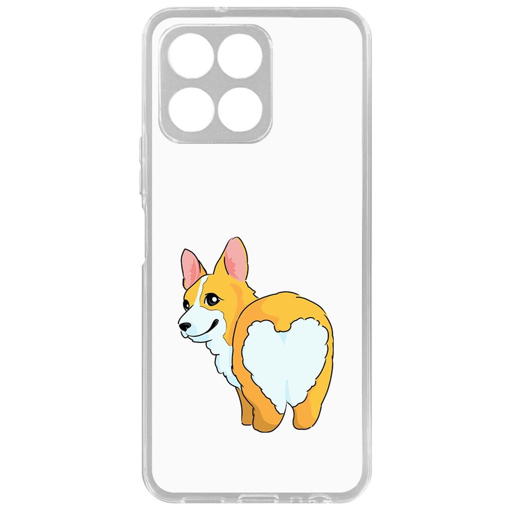 

Чехол-накладка Рисованный корги вид 2 для Honor X8 5G, Прозрачный