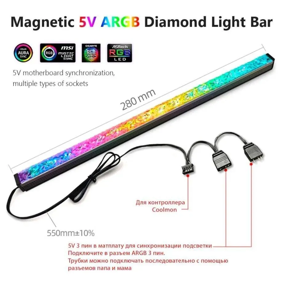 Светодиодная трубка Coolmoon diamond black