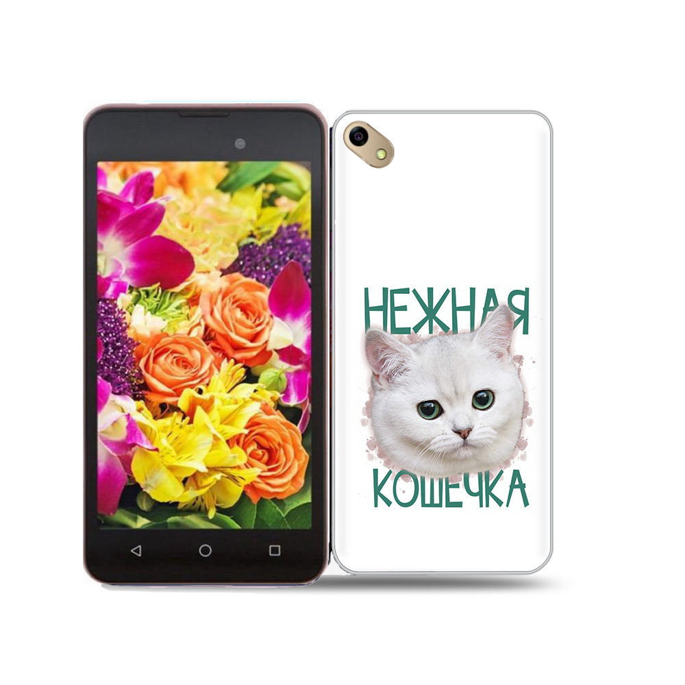 

Чехол MyPads Tocco для BQ 5035 нежная кошечка, Прозрачный, Tocco