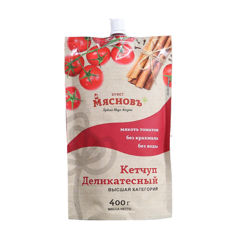 

Кетчуп МясновЪ БУФЕТ Деликатесный томатный 400 г