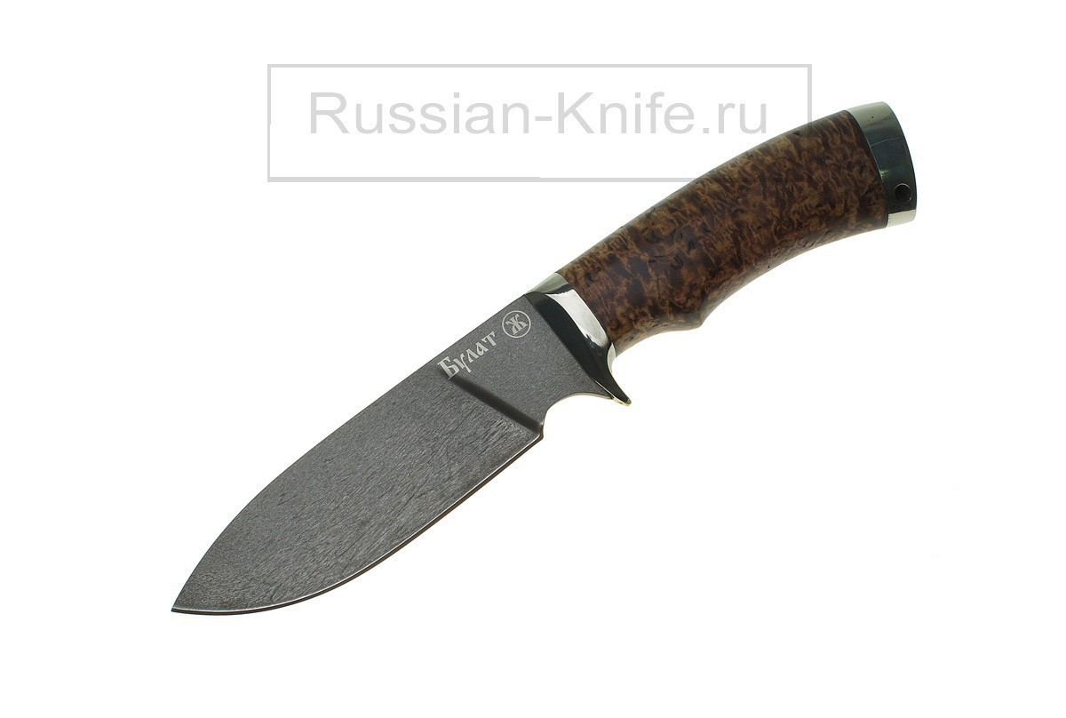 

Нож Бобр (булат), карельская береза, А.Жбанов
