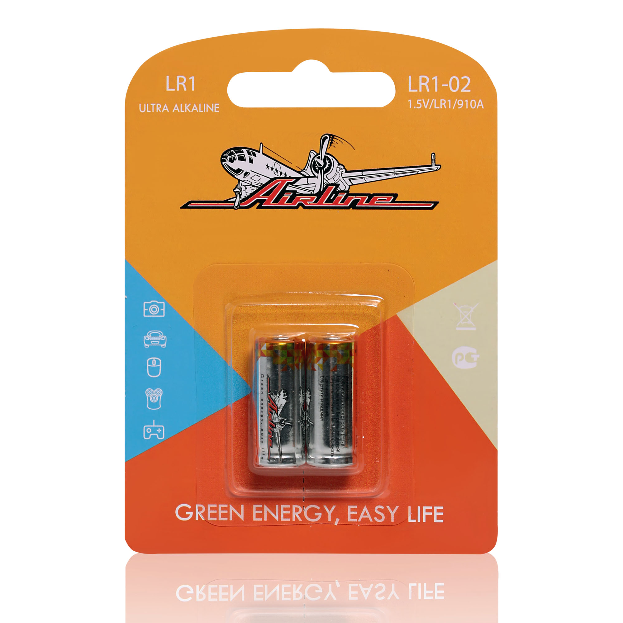 

AIRLINE LR102 Батарейка LR1/910A щелочная 2 шт.