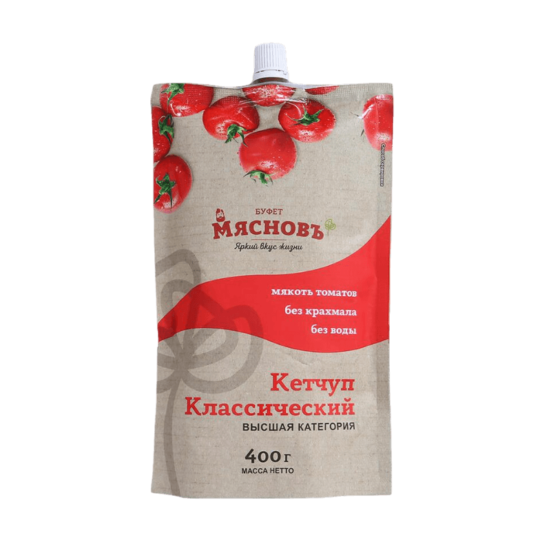 

Кетчуп МясновЪ БУФЕТ Классический томатный 400 г
