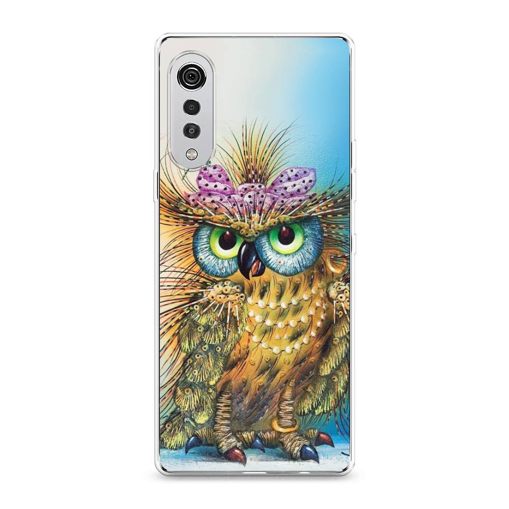 

Чехол на LG Velvet 4G "Модная сова", Коричневый;голубой, 84450-1