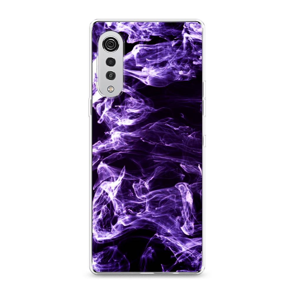

Чехол на LG Velvet 4G "Фиолетовый дым", Фиолетовый;белый;черный, 84450-3